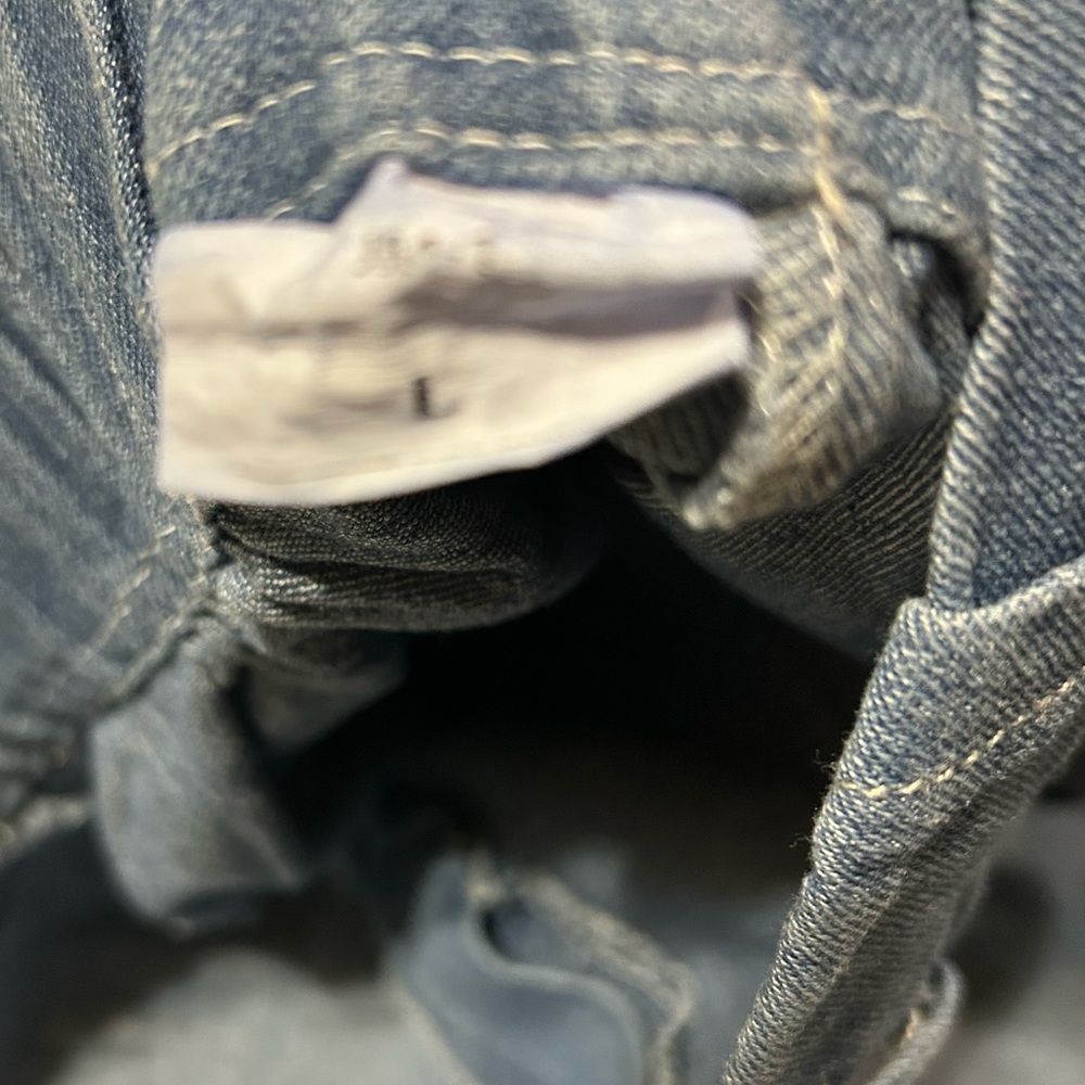 Pull On Elastic Denim Joggers With Pockets size Large - Picture 4 of 6